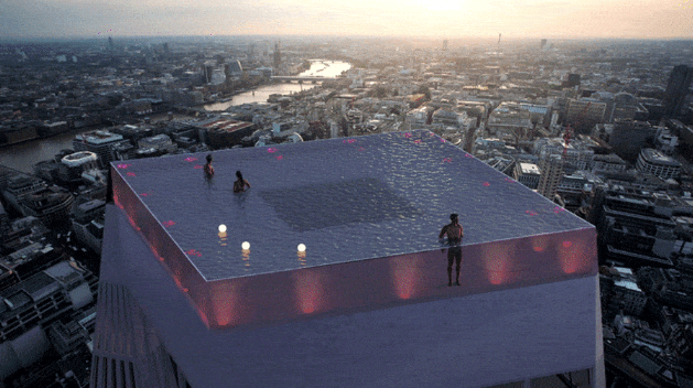 無(wú)限倫敦,無(wú)邊天空泳池